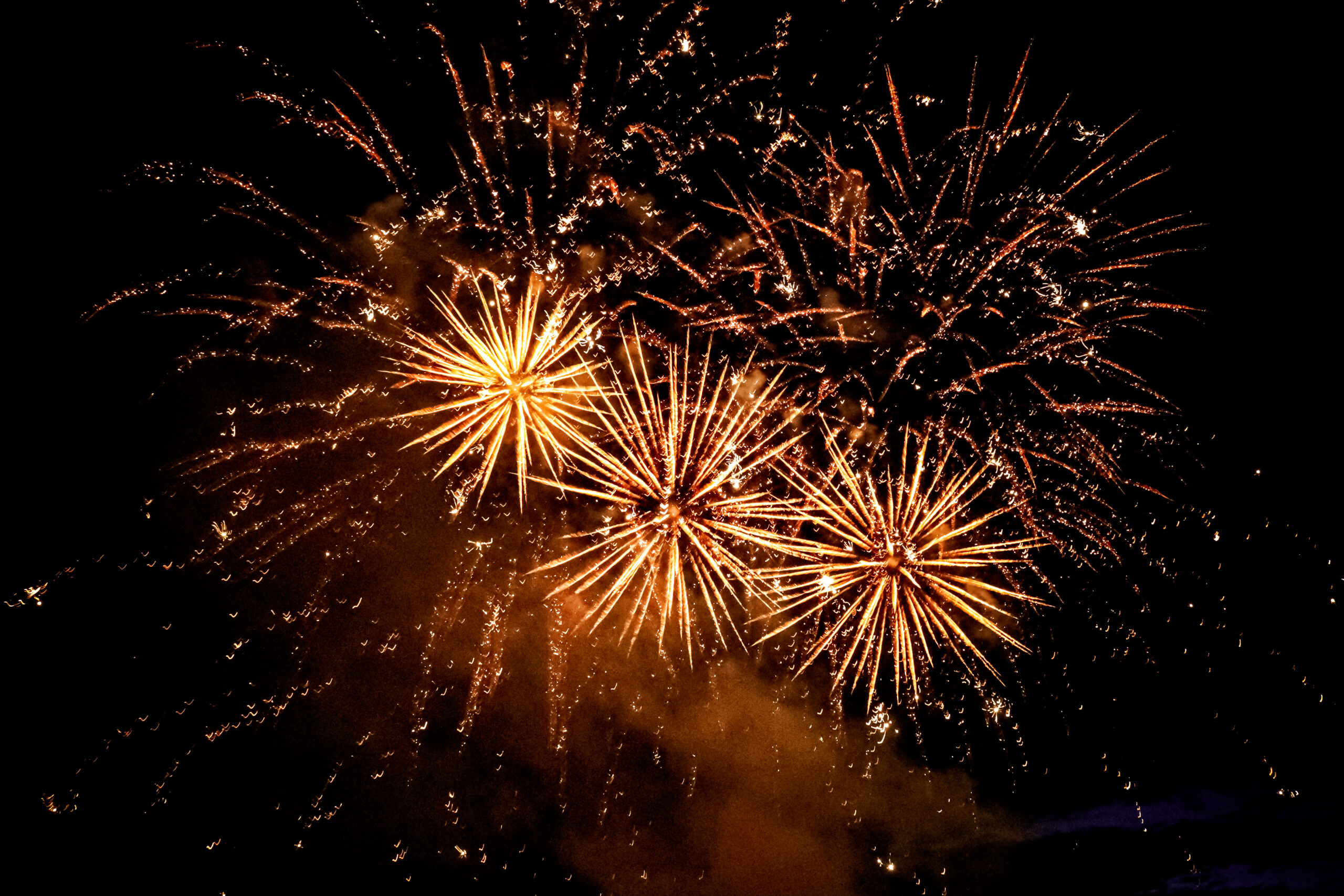 Colourful firework display background